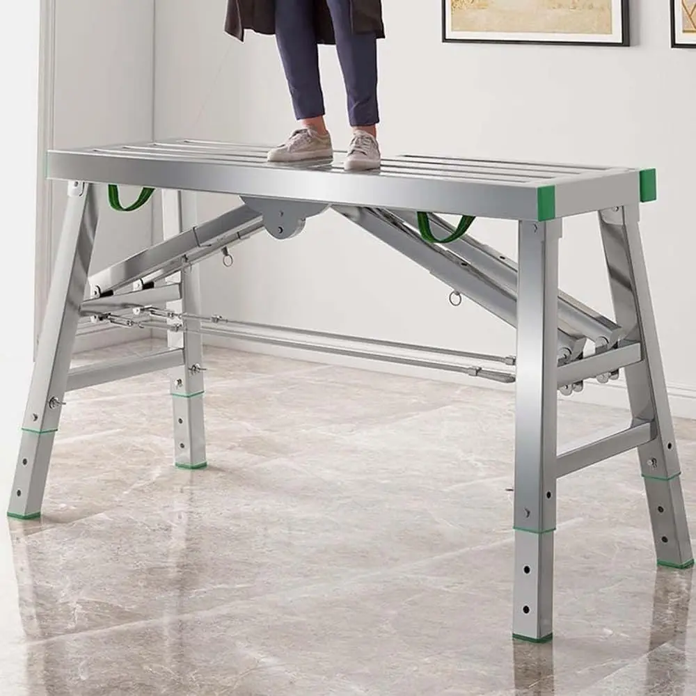 Adjustable Steel Scaffold Ladder Platform - Foldle Work Platform, 400 kg Capacity