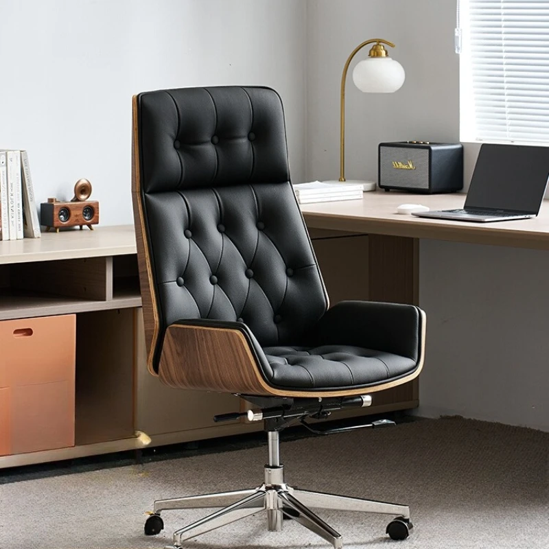 

Black Cheap Office Chair Soft Modern Brown High Comfortable Desk Chair Ergonomic Relaxing Silla Escritorio Office Furniture