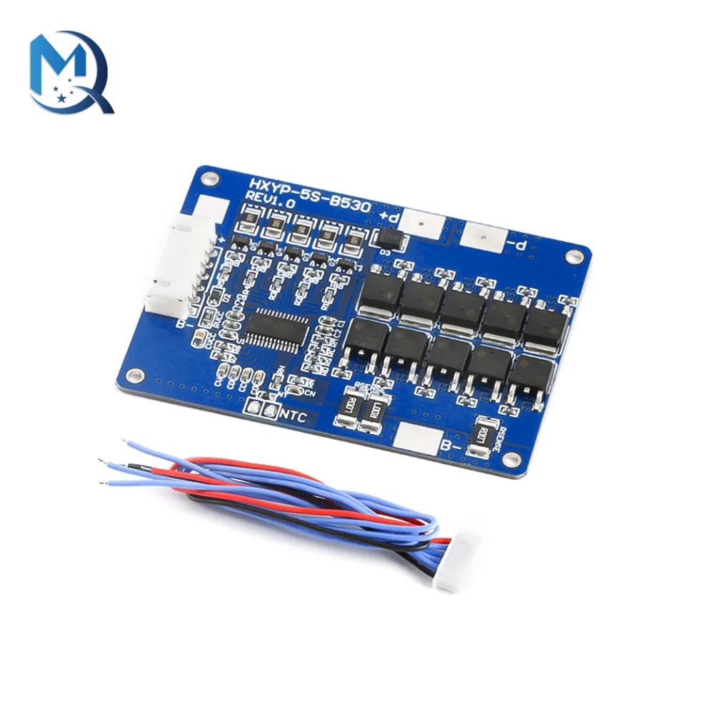 5S Li-ion Lithium Battery Protection Board 18V Power Module 21V Charge Discharge Board Equalization Temperature Control 30A 45A