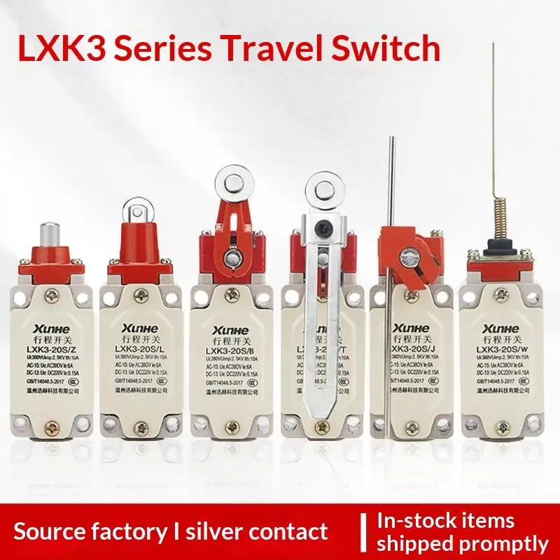 1Pcs LXK3 Limit Micro Switch: LXK3-20S 10A Momentary IP65 Waterproof Aluminum Alloy Limited Switch