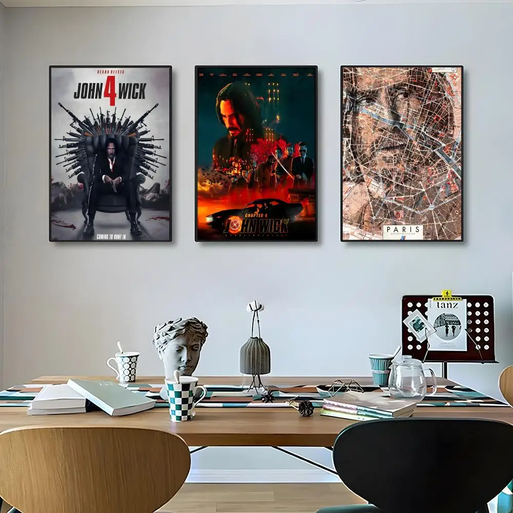 John Wick Chapter 4 Poster Classic poster and wall art prints are suitable for living rooms, bedrooms, bars