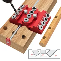 30/45/90 Degree Alloy Degree Angled Drill Guide 4 Sizes Drill Hole Guide Jig for Stairs Handrail/Cable Railing/ Deck/Wood Post