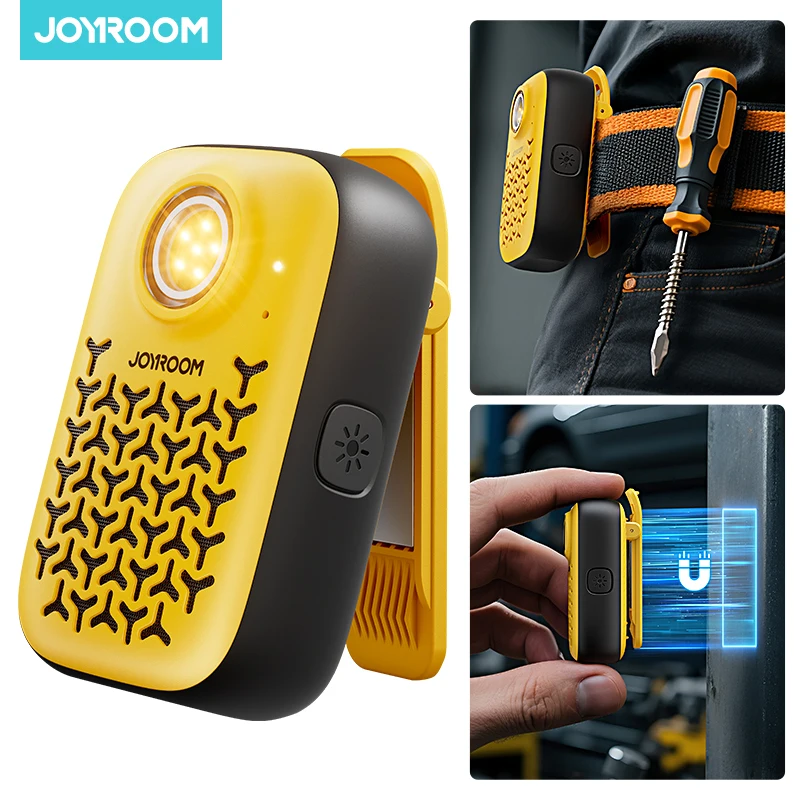 Joyroom Wearable Bluetooth 5.4 Speakers Clip-On Wireless Waterproof Magnetic Speaker with Light Clean Sound/ENC Built-in Mic