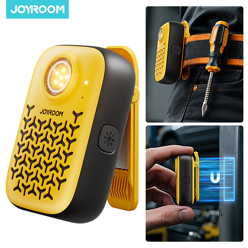 Joyroom Wearable Bluetooth 5.4 Speakers Clip-On Wireless Waterproof Magnetic Speaker with Light Clean Sound/ENC Built-in Mic