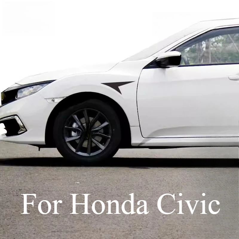 For Honda Civic Auto Supplies Modified General Purpose Fender Side Sticker Body Carbon Fiber Pattern Car Decorative Sticker