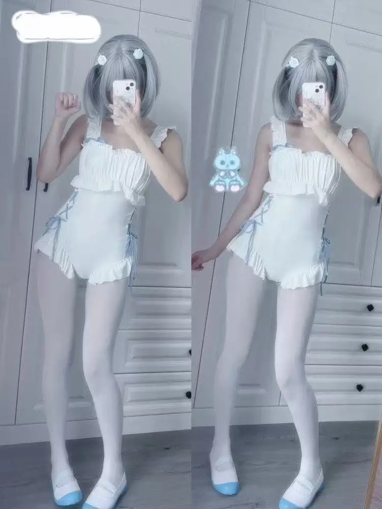 

Cosplay costume sexy school swimsuit Japanese-style water color system lolita onesie swimsuit suitable for Halloween Christmas