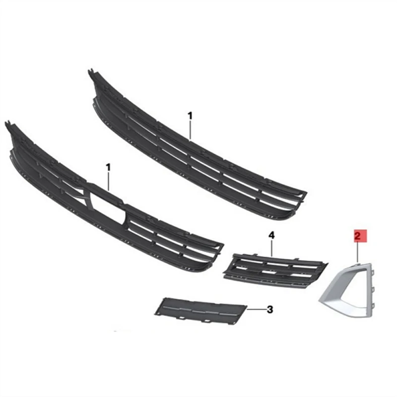 Car Front Bumper Grille Cover For BMW 5 Series G38 G30 G31 21-24 Air Duct Brake Trim Case Frame