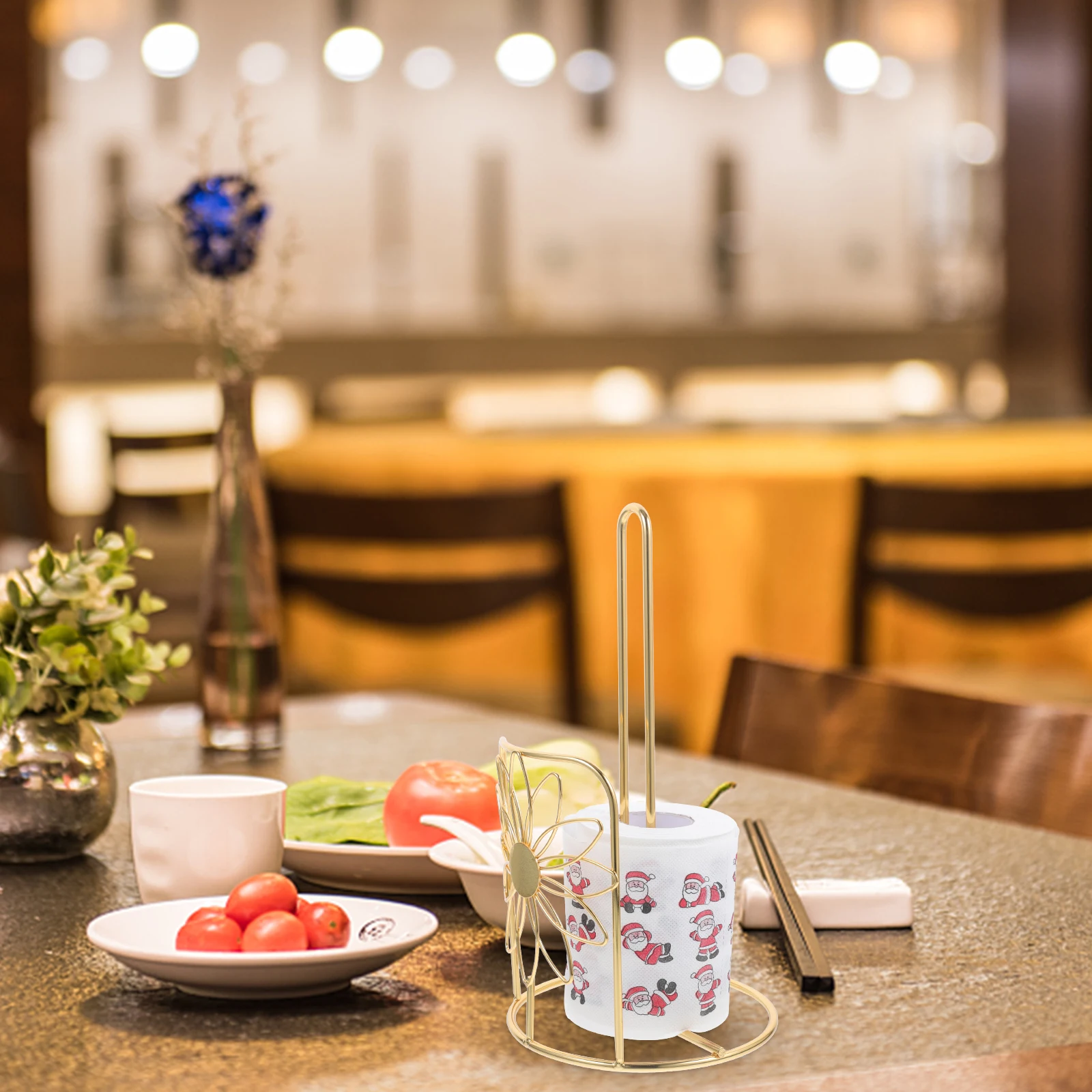 

Towel Holder Metal Stand For Kitchen Decorative Napkin Holder Tabletop Napkin Storage Dispenser Organizer