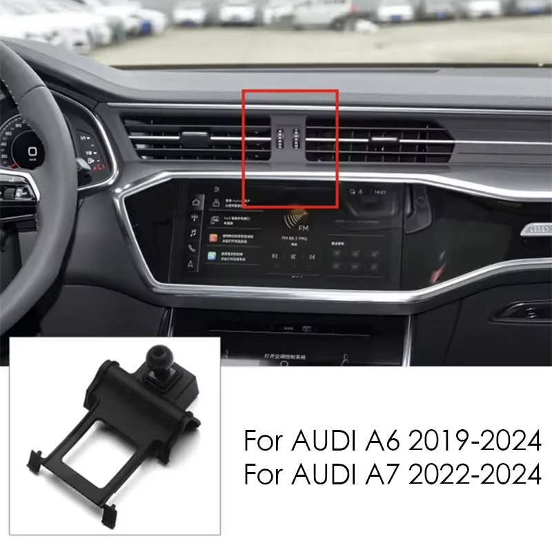 

For Audi A6L 2019-2024 A7L 2022-2024 Car phone stand Car dashboard center control stand Auto accessories