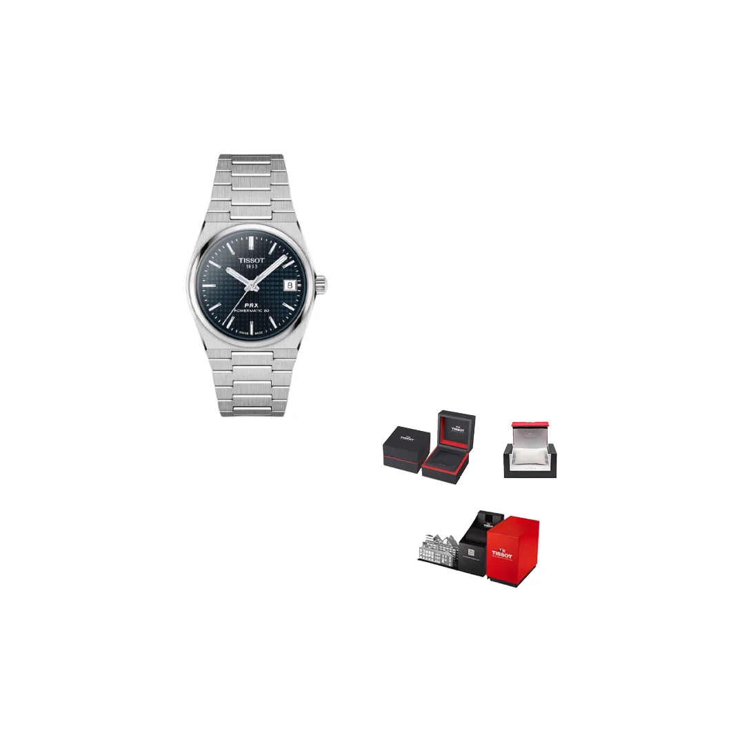 TISSOT PRX Automatic Mechanical Movement 100m Waterproof Men's Watches Watch 35mm Blue Dial T137.207.11.041.00