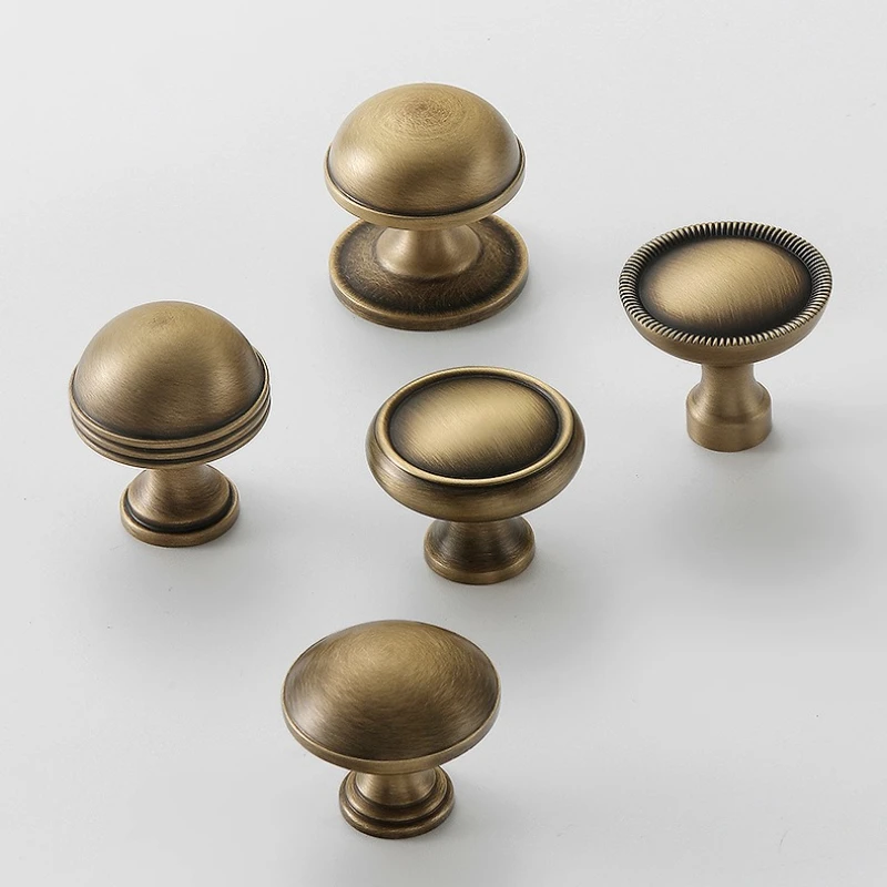 

French Vintage Brass Furniture Handles Bronze Knobs and Handles for Drawers Luxury Hardware Fitting Kitchen Cabinet Handles