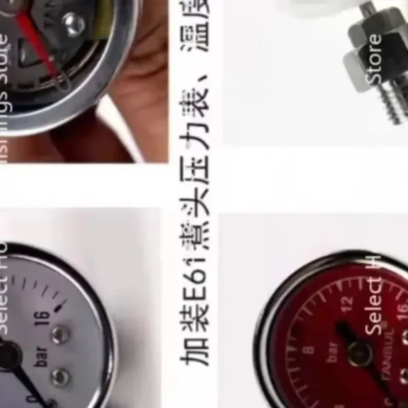 Suitable for E61 Semi-automatic Coffee Machine, Brewing Head, Pressure Gauge, Thermometer, Display Temperature and Pressure