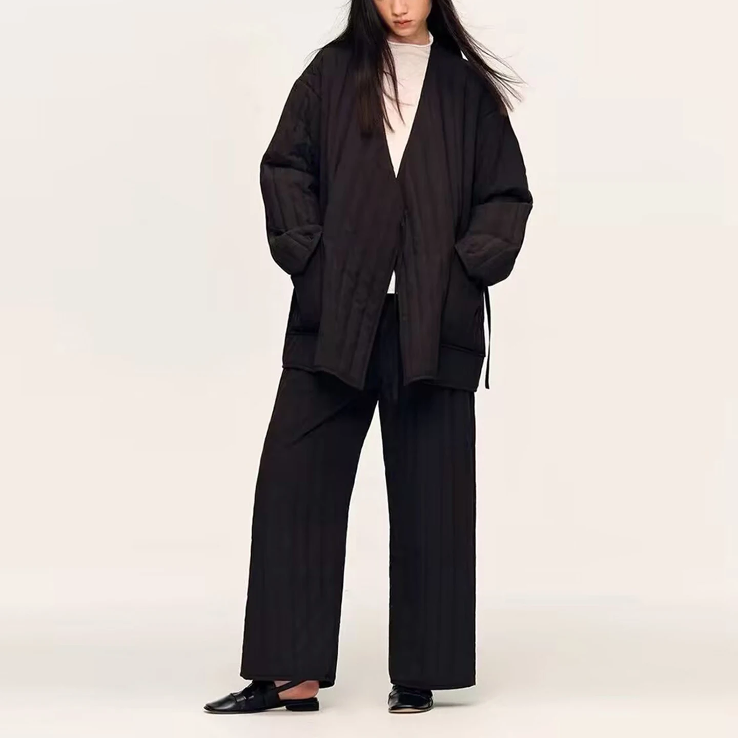 

Loose Cotton Jaet Set for Women And Men Autumn 2025 Faion Outerwear Street Sle Two-Piece Suit Casual Comfortable Wear