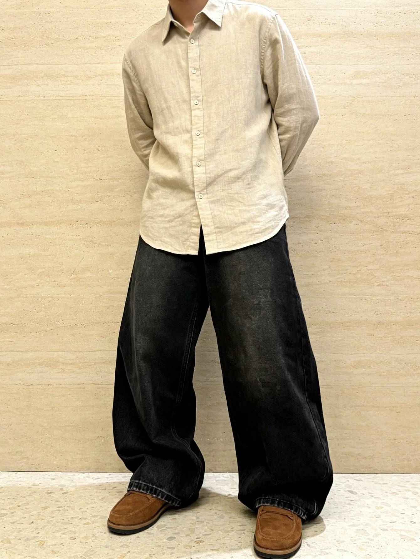 

Classic Black Y2K Drip Men's Baggy Jeans Pant Original Design Daily Wear Trousers No accessories or belts included