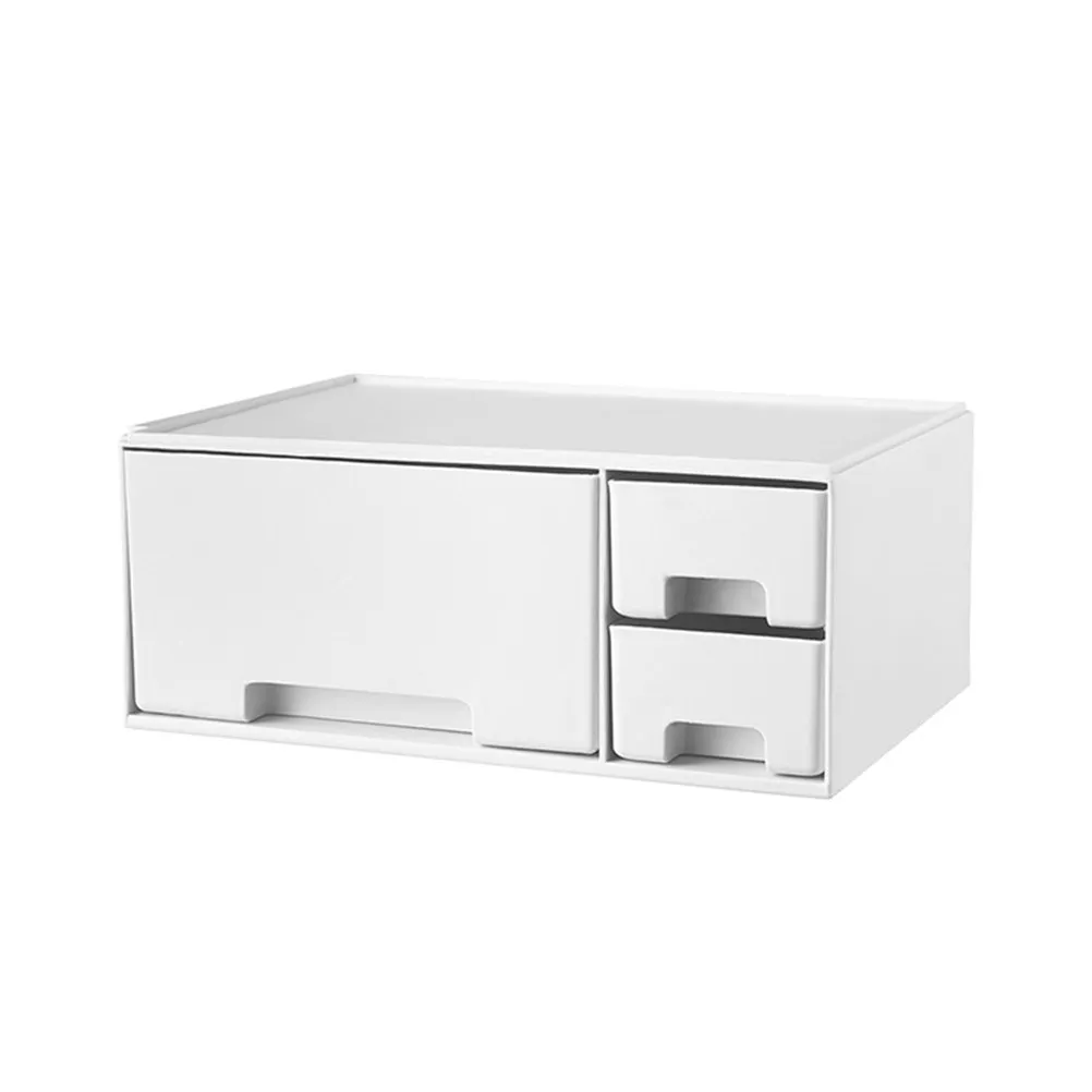 Computer Monitor Elevated Shelf Desktop Organizer Storage Container for Office Students Makeup Enthusiasts Healthy Plastic LCD