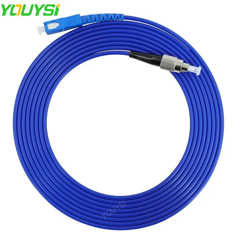 

YOUYSI SC-FC UPC Armored Fiber Optical Cable Patch Cord Simplex SM FTTH Fiber Optic Jumper Cable 3m/5m/10m/15m/20m/30m