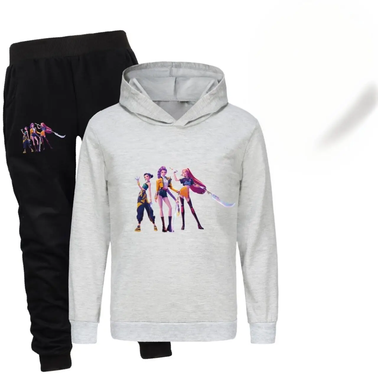 طقم هوديي Kpop Witch Hunt Group للأولاد والبنات، طقم سراويل بأكمام طويلة على الموضة للأطفال، هدية فستان خريفي جميل