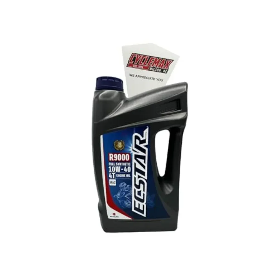

Motorcycle engine oil application, synthetic, amber, compatible with Suzuki Ecstar R9000 10W40, includes 1-gallon bottle and fu