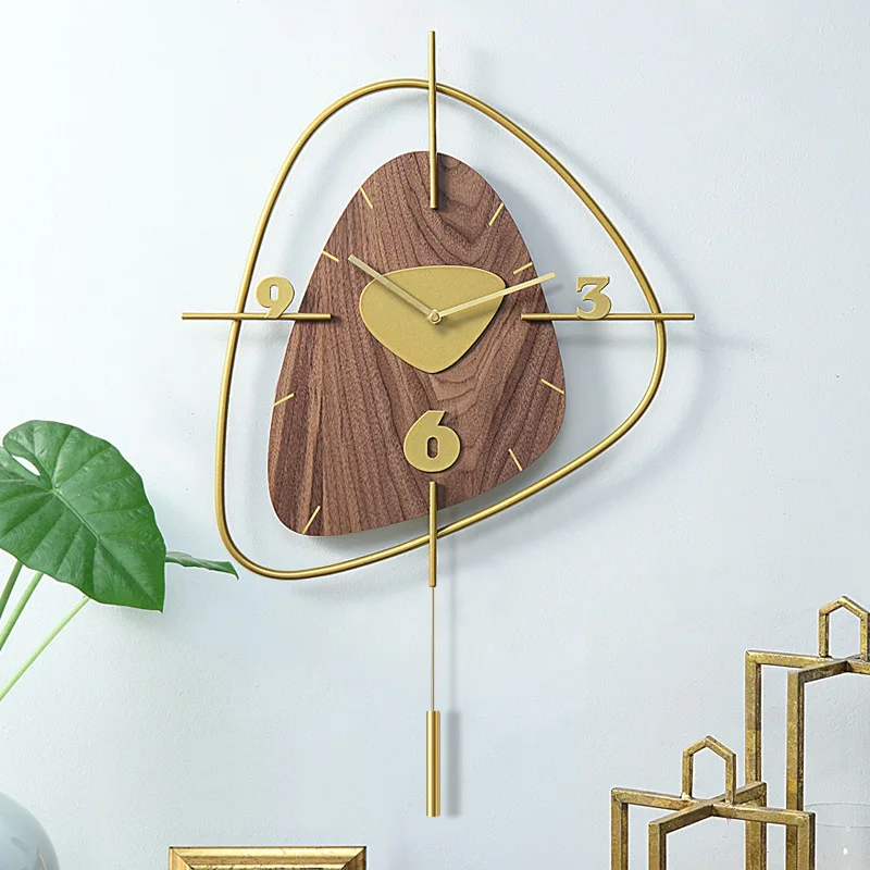 

Nordic Wall Clock Living Room Home Fashion Creativity Personalized Modern Simple Art Decoration Iron Silent Wall Clock