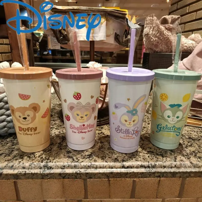 New Arrival Disneyland Stellalou Duffy Shelliemay Summer 500ml Straw Cup Cute Large Capacity Stainless Steel Outdoor Water Cup