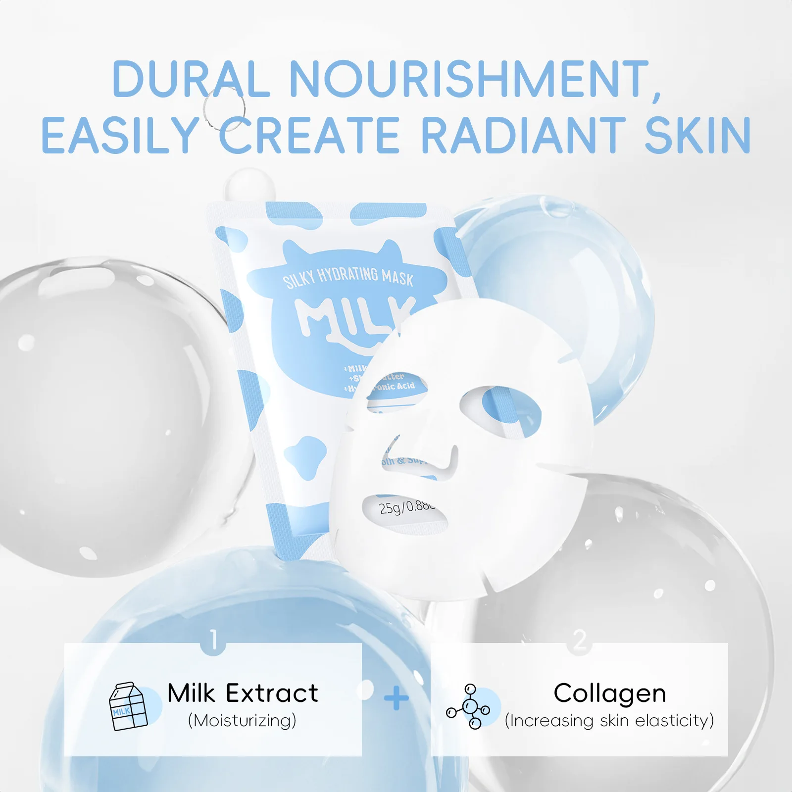 Milk Mask Sticker Hydrating Moisturizing Deep Nourishing Easy Absorption Shrinking Pore Facial Care Patch Mask Skincare