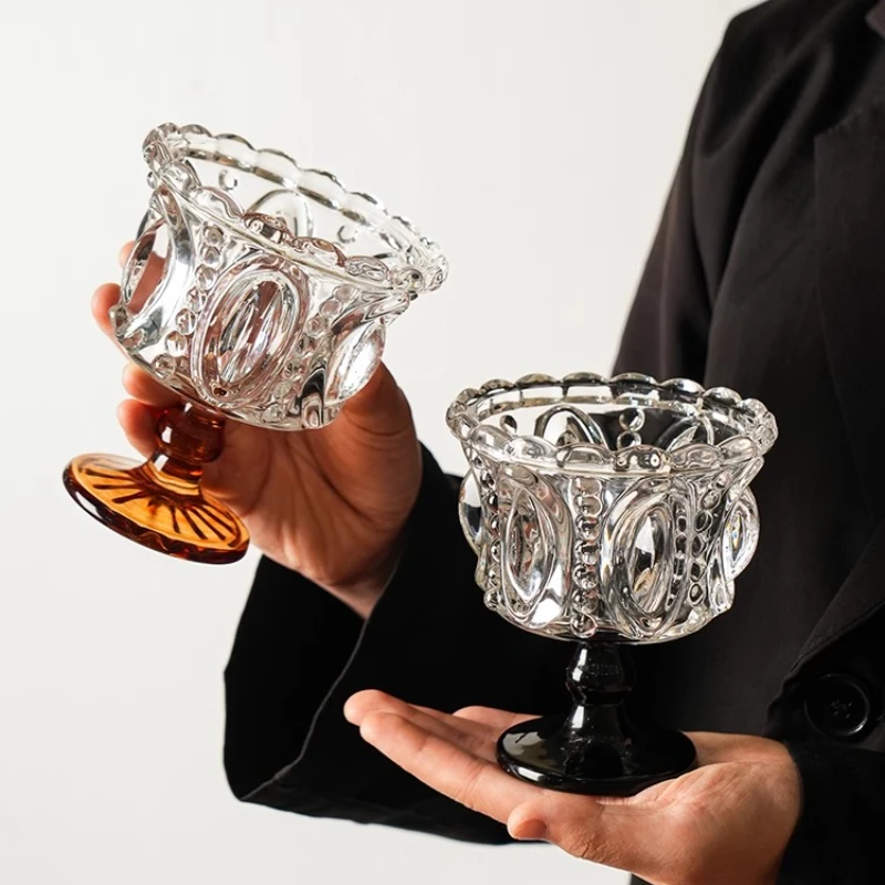 

Crystal Ice Cream Dessert Cup Household High Footed Glass Cup Women's Ice Cream Cup Dessert