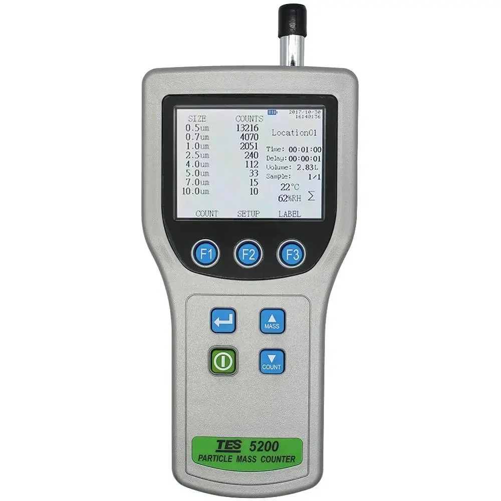 TES-5200 Handheld Particle Counter with USB Interface