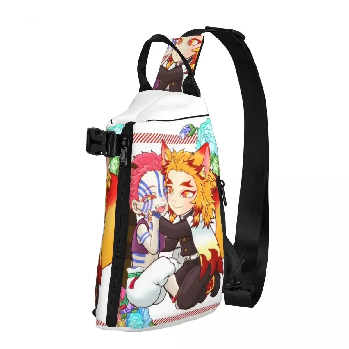 

Akaza Kyojuro Demon Slayer Shoulder Bags Kimetsu No Yaiba Anime Chest Bag Motorcycle Sling Bag Workout Designer Crossbody Bags