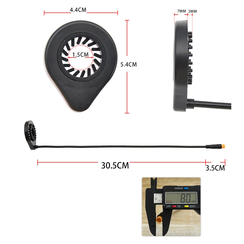 AliExpress MEROCA Electric Bike 12 Magnet Double Hall Pedal Assist Sensor Waterproof PAS System Sensor For E-bike E-scooter Speed Sensor Parts 