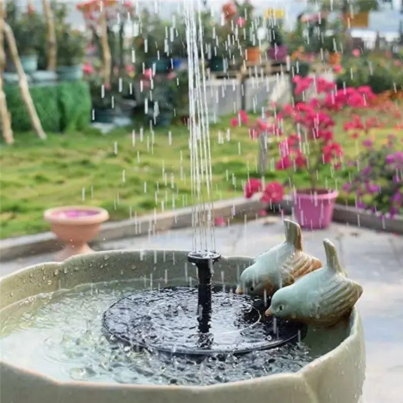 SCLS 160mm Mini Solar Water Fountain Pool Pond Waterfall Garden Decoration Outdoor Bird Bath Solar Powered Fountain Floating