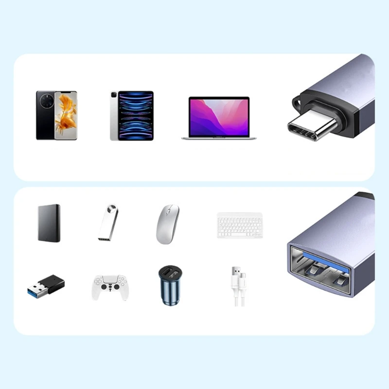 Adattatore da USB USB ad velocità Trasferimento dati da 459 Mbps Convertitori OTG da USB USB per tablet