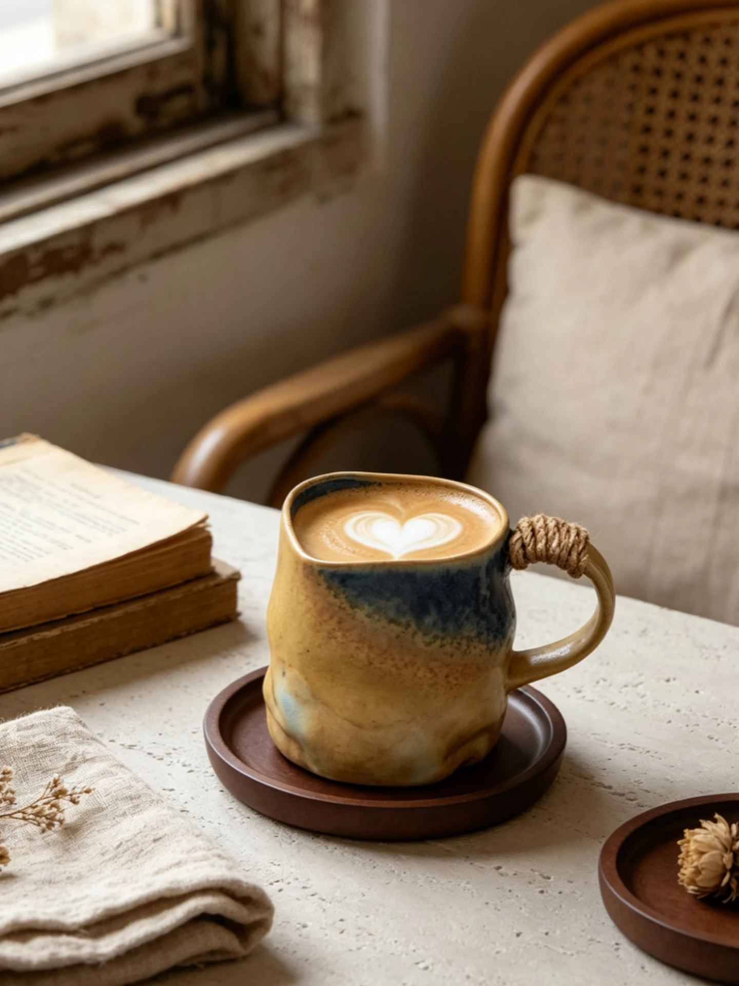Sunshine Coast Beach Japanese Style Ceramic Coffee Cup 380ml Mugs Handmade Stove Change Retro Texture Pattern for Cafe Use