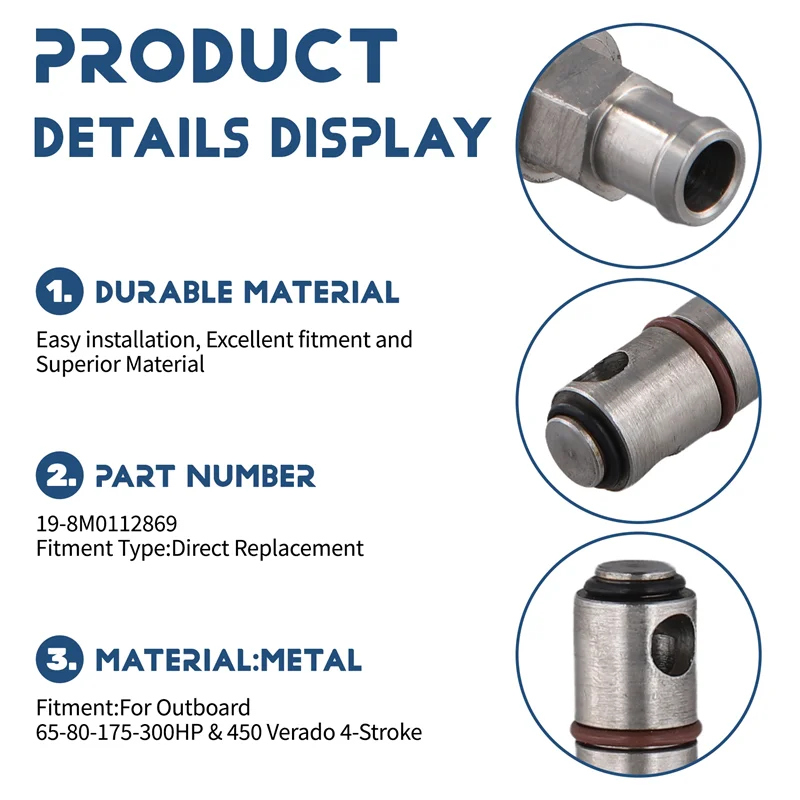 

A33K-19-8M0112869 OIL PLUG For Mercury Outboard 65-80-175-300HP & 450 Verado 4-Stroke