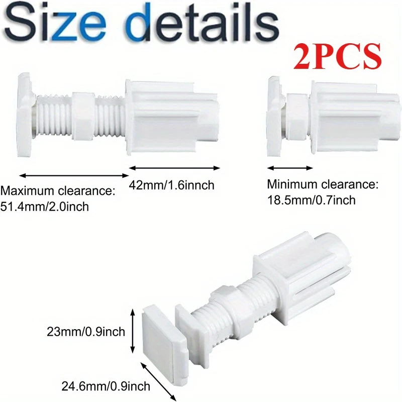 

2pcs/Set 1inch No-Drilling Blinds Installation Bracket Adjustable Blinds Head Support Frame Installation Bracket Accessories