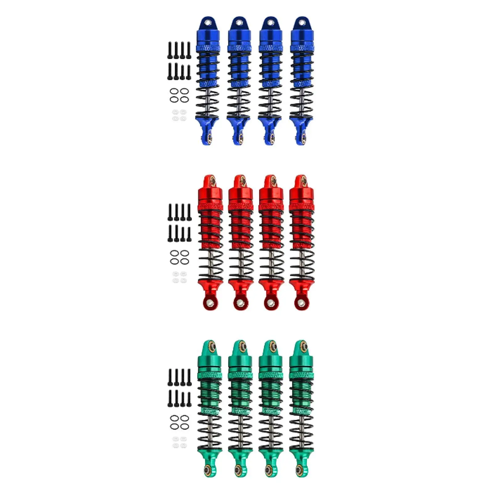 4x RC Shock Absorbers Kit High Performance Metal Shock Absorbers Update Parts RC Model Vehicle Parts for 7665 D90 1:18 Scale RC