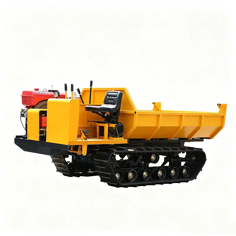 Diesel Engine Crawler Dumper Self Loading Rubber Track Tracked Tipper for Farm