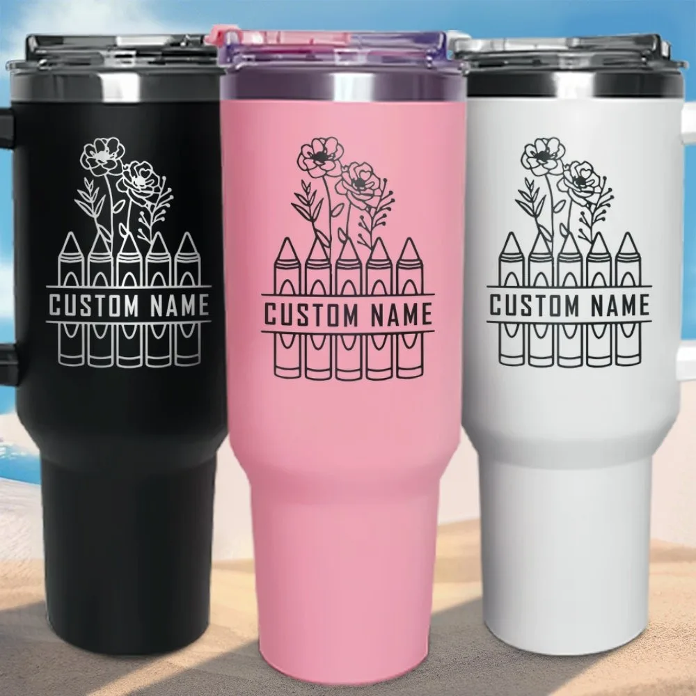 Vaso de Viaje de Acero Inoxidable de 40 oz con Nombre Personalizado, Regalo de Cumpleaños, Día de la Madre, Día del Padre, Graduación para Hombres, Mujeres y Amigos