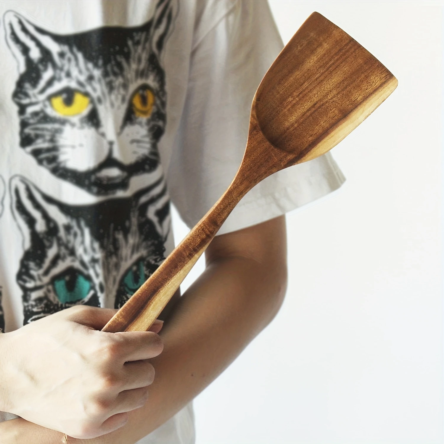 

Premium Acacia Wood Spatula - Non-Stick, Heat Resistant - Perfect for Healthy Cooking, Stir-Frying Vegetables, Fish, Eggs & Panc