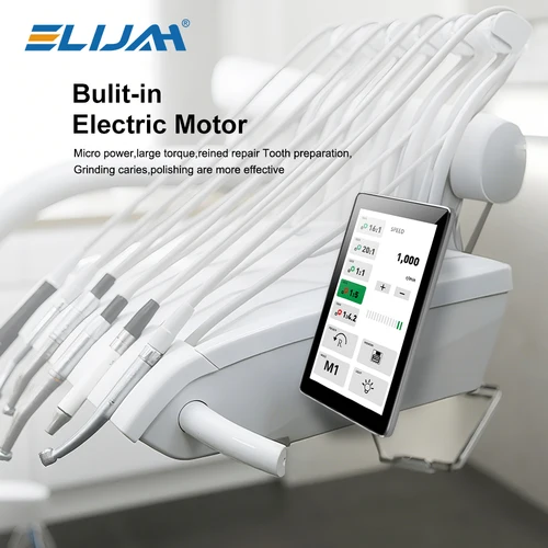 ELIJAH-micromotor Dental sin escobillas con pantalla a Color completamente táctil, Motor eléctrico incorporado, micropotencia, múltiples modos, equipo de dentista