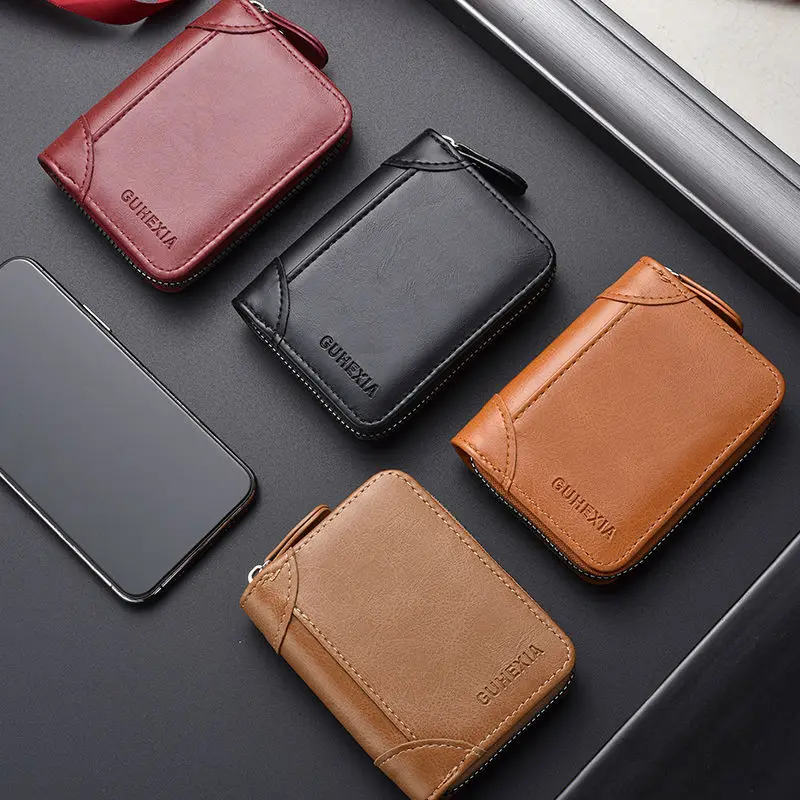 

Unisex Card bag Men's Anti-degaussing Credit Card Wallet Short Multi-card Wallet Large Capacity Driver's License Card Money Bag