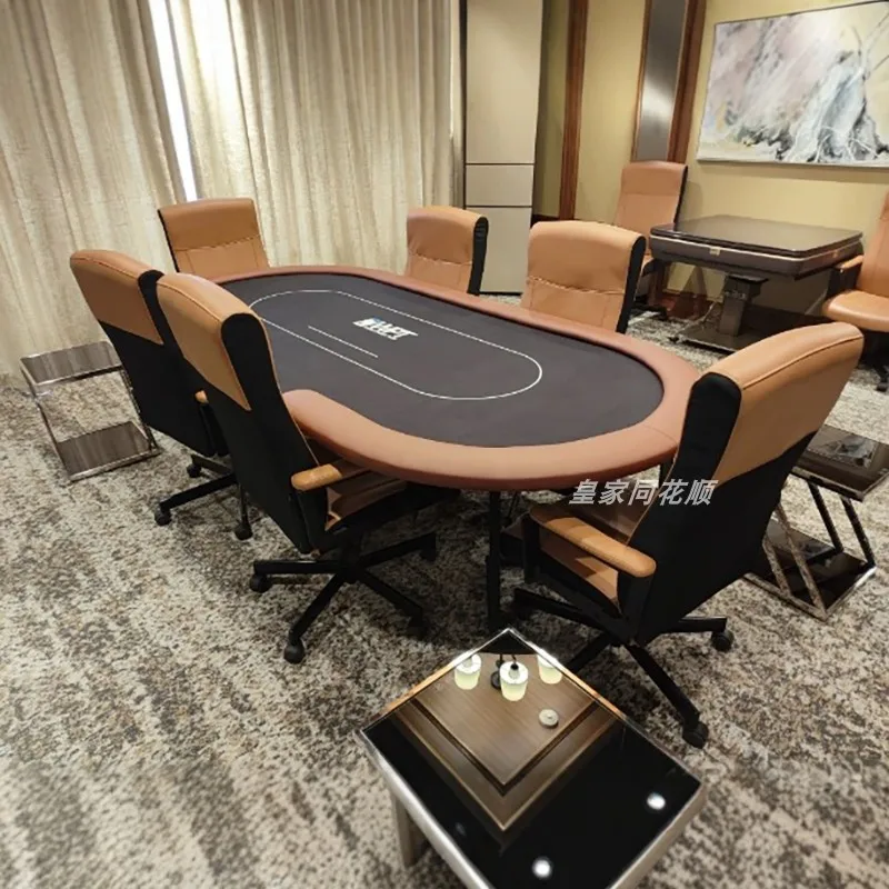 Conjunto completo de mesa Texas Hold'em Conjunto Texas Depu Xadrez e sala de cartas Conjunto de embalagem Mesa de pôquer incluindo cadeira Mesa de cartão incluindo tampa