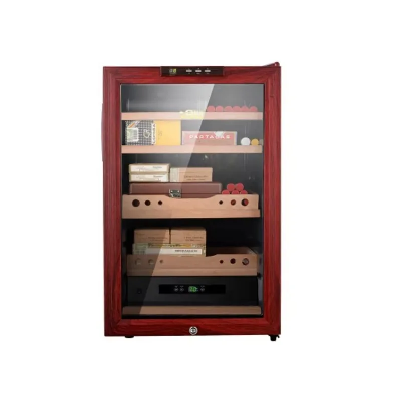 Electric Wooden Luxury Frosted Cigar Humidor Cabinet with Humid Control for 200-300 Cigars