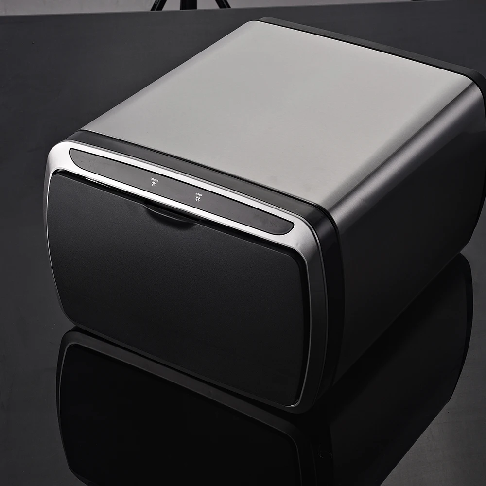 30L/50L Outdoor Automatic Stainless Steel Smart Sensor Garbage Bins Trash Can for Kitchen Car Use with Lid Included