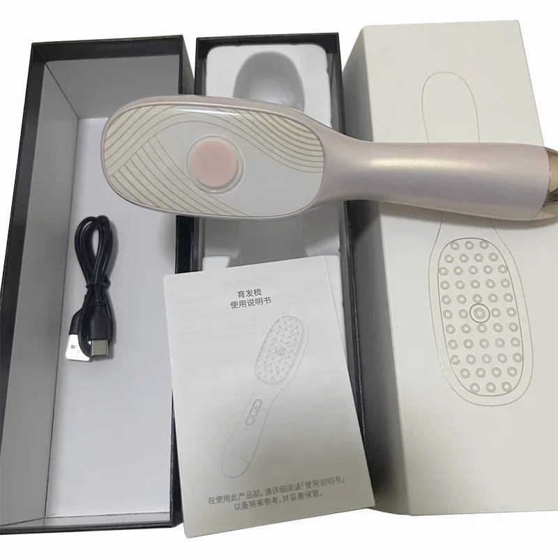 Electric Spray Massage Comb Red Blue Light Hair Growth Scalp Liquid Medicine Atomizing Comb Anti Hair Loss Vibration Head Scalp view 6