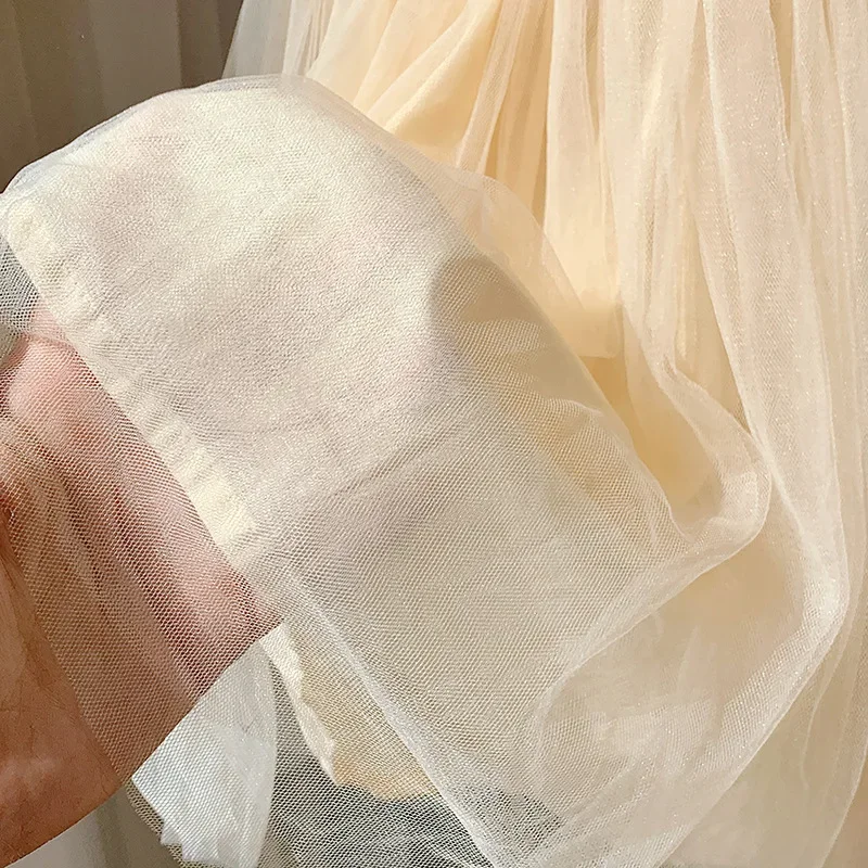 Vestido de verano para niñas, falda esponjosa de princesa de playa de Color sólido con tirantes de flores en 3D, dulce belleza, novedad de 2024