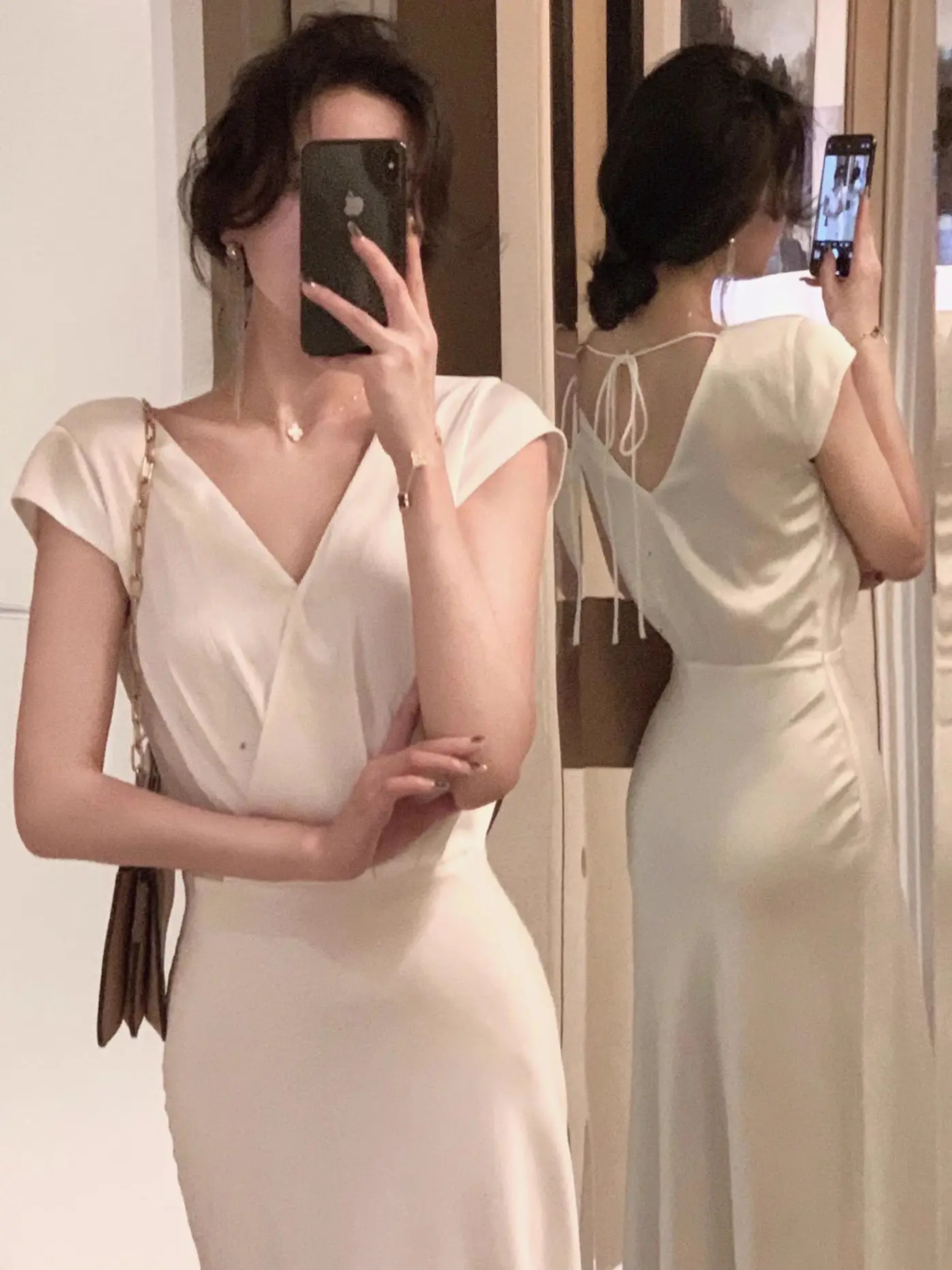 2023 Summer New Elegant Midi Dresses For Women Fashion Party Office Lady French Fashion Sleeveless Female Clothes