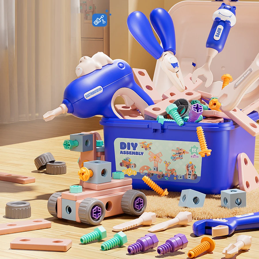 Kinder Reparatur Werkzeug Set Elektrische Spielzeug Bohrer DIY Mutter Hand Demontage Montage Werkzeuge Frühe Pädagogische Pretend Spielen Spielzeug Geschenk