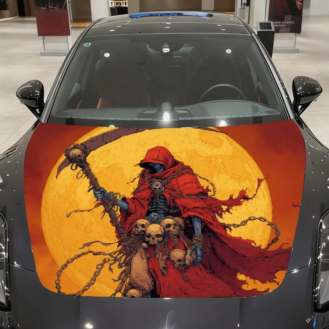 

The Grim Reaper Of The Desert Car Vinyl Wraps Car Hood Film Self-adhesive Sticker Waterproof And Scratch Resistant, Suitable For