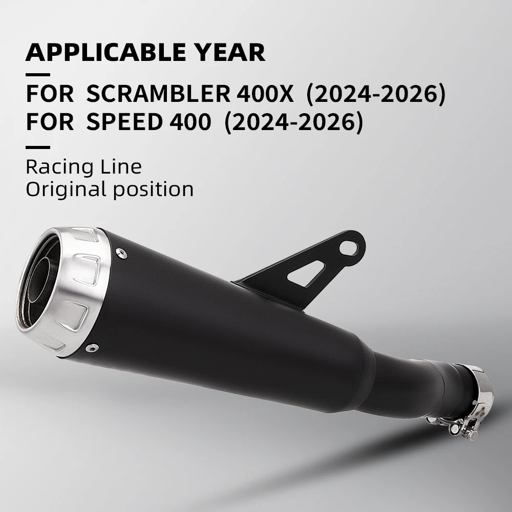 

Motorcycle Slip-on Muffler Exhaust Pipe for Scrambler 400 X Speed 2024-2026 Performance Upgrade Accessory