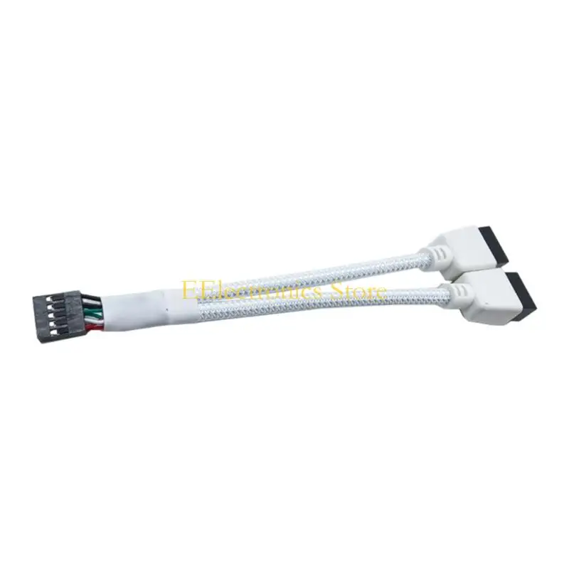 B03C Desktop USB 9 Pin Splitter Cable for Internal Header Extension, Front Panel Wiring, and Small Case Routing in Service